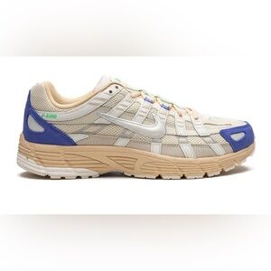 Nike P-6000 Beige and Blue Athletic Shoes